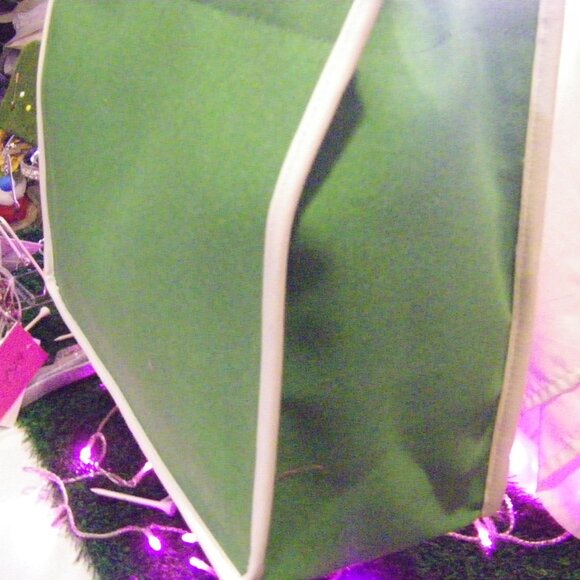 Betsey Johnson Kitsch Queen Of The Green Large Canvas Tote Bag Green & White NWT - Picture 13 of 16